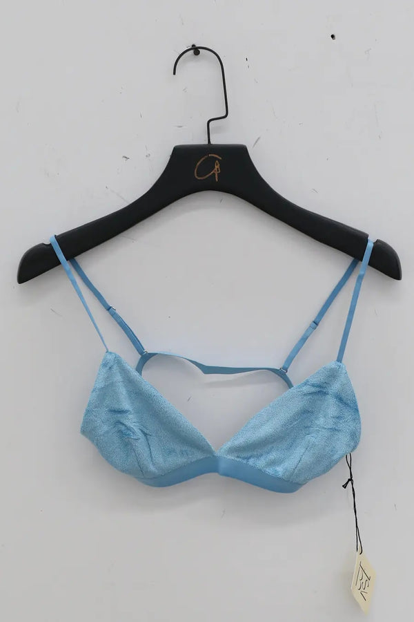 BASERANGE Mississippi bra narrow series collection bamboo fiber bamboo cotton soft underwear France BAS-BRMI-VE-WI23-WEILAN blue
